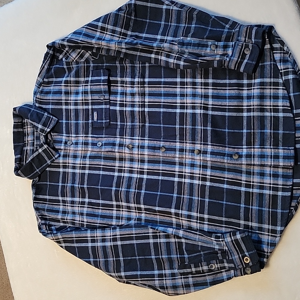 Smiths Workwear Mens Plaid Flannel Shirt